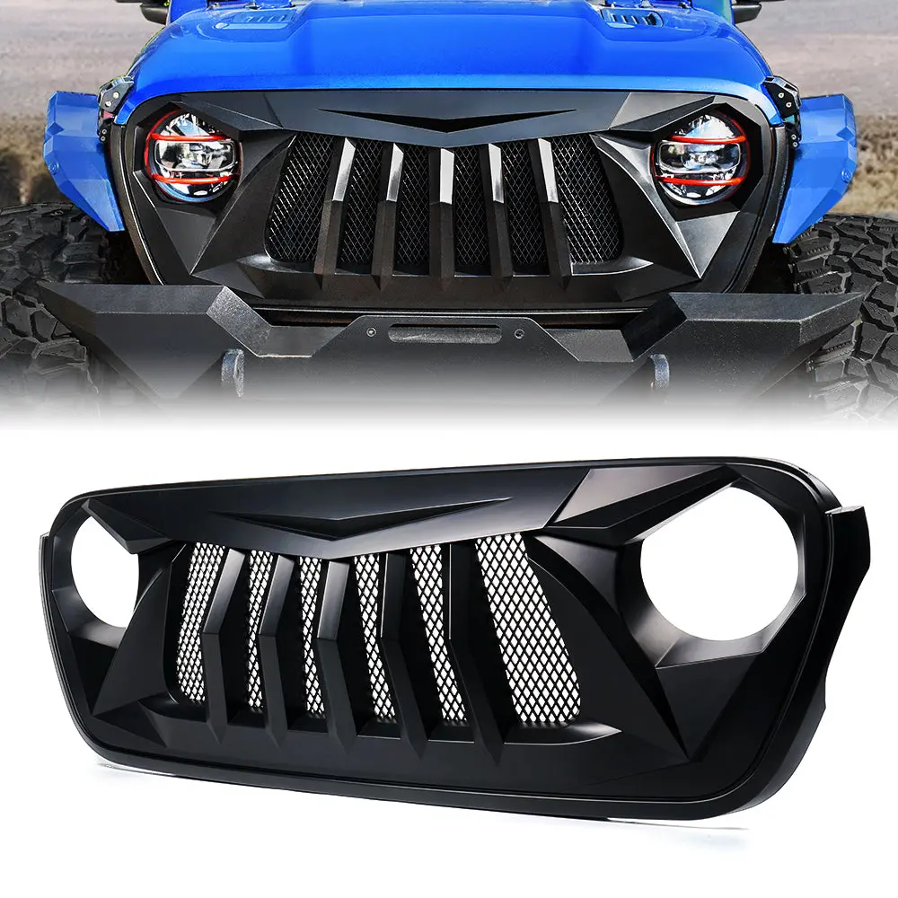 Replacement Grille For Jeep Wrangler Jl & Gladiator Jt | Black Widow Series 1