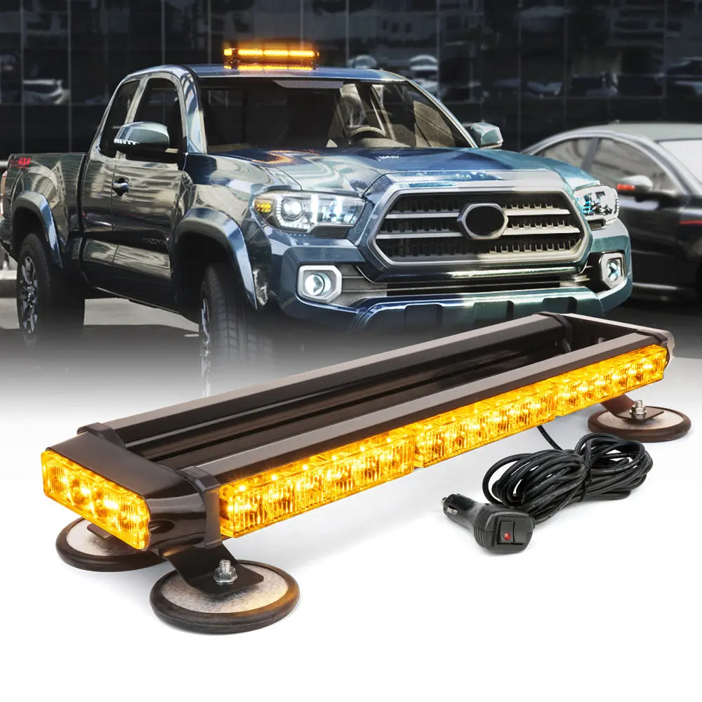 20" Led Rooftop Strobe Light Bar With Magnetic Base | Pursuit Series 1