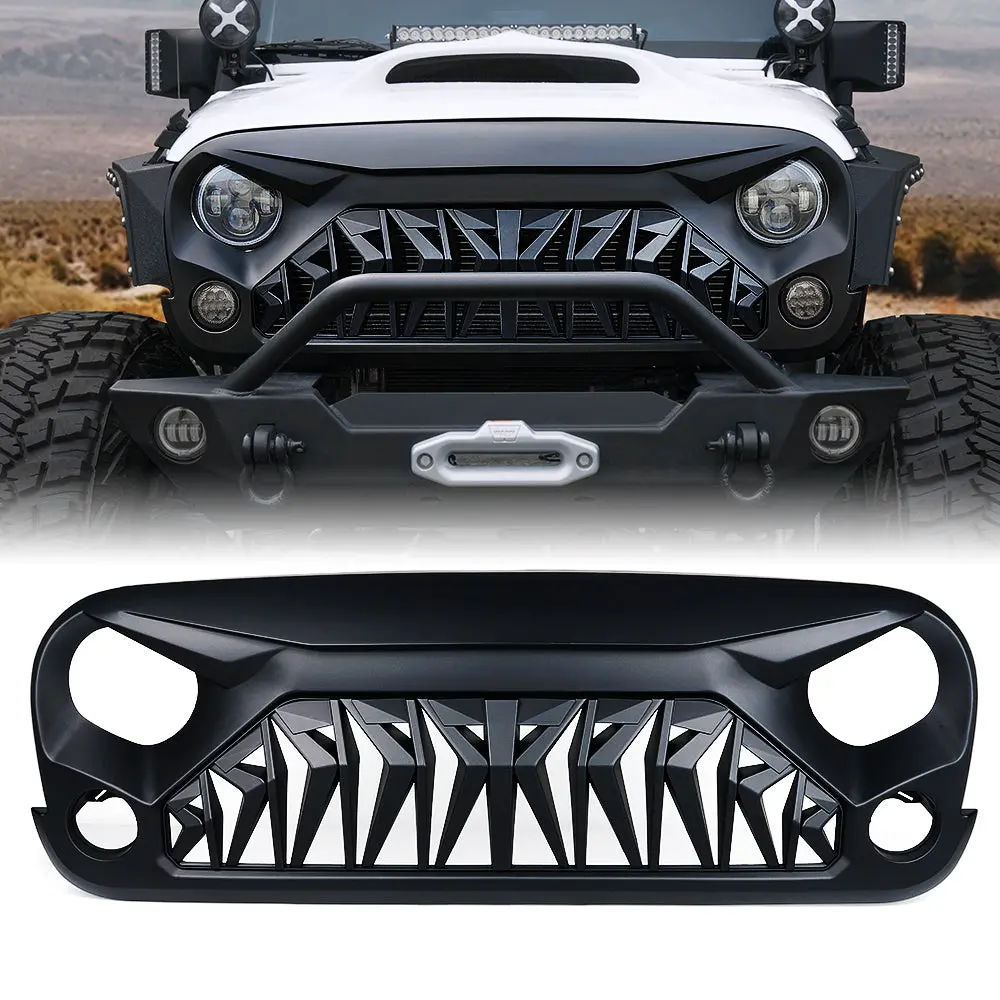 Replacement Jk Front Grille Venom Series G1 For Jeep Wrangler 07-18 1