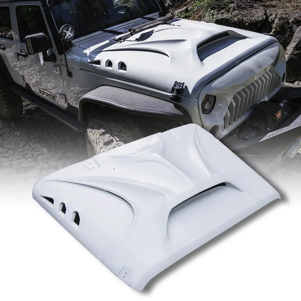 Jeep Jk Fiberglass Hood With Scoop Vent | Beast Series 1