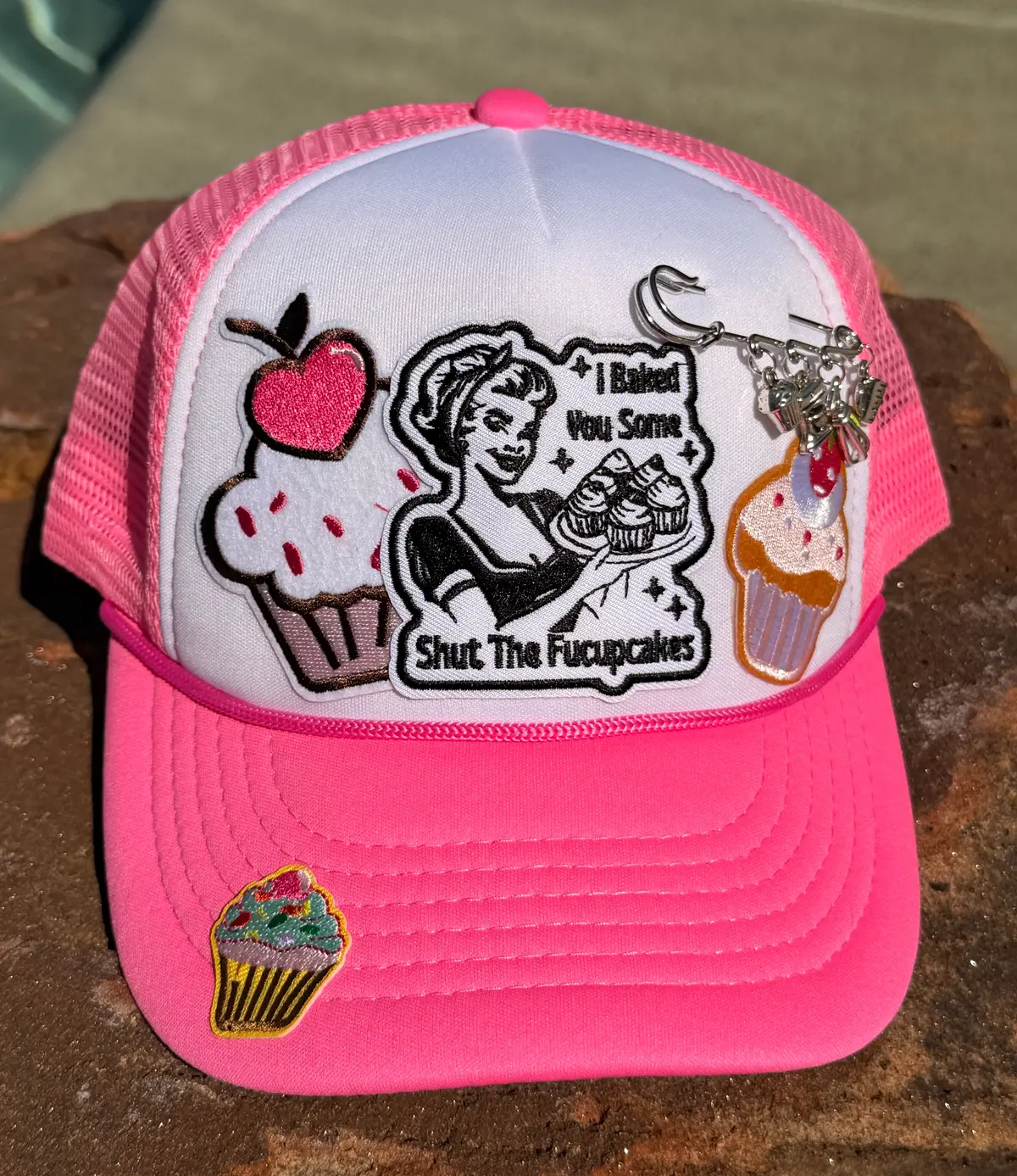 I Baked You Some Shut The Fucupcakes Trucker Hat 1