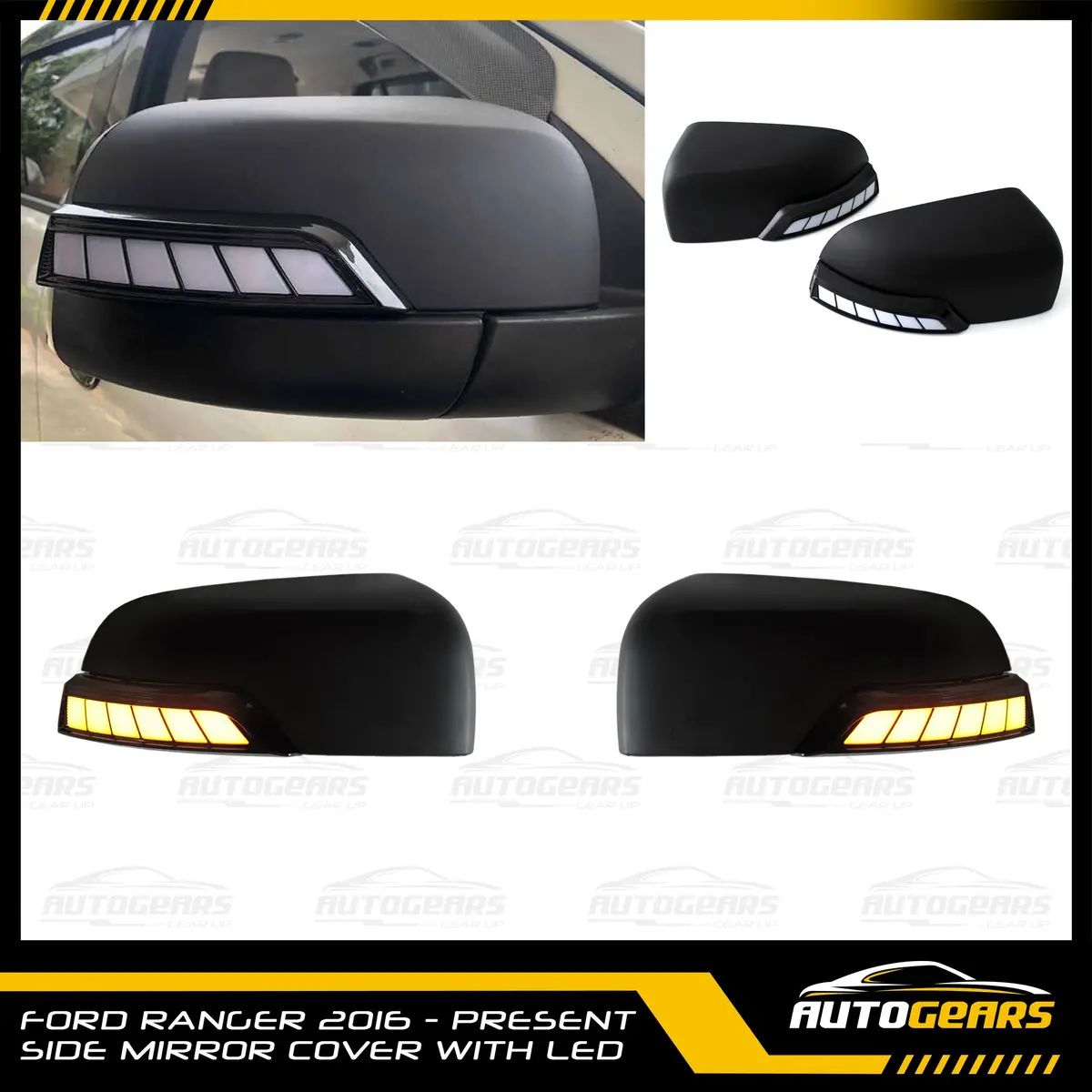Ford Ranger (2016 - 2022) Side Mirror Cover With Led 1