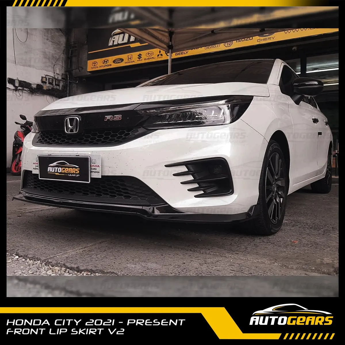 Honda City Hatchback (2021 - 2023) Rs Type Front Lip Skirts 2