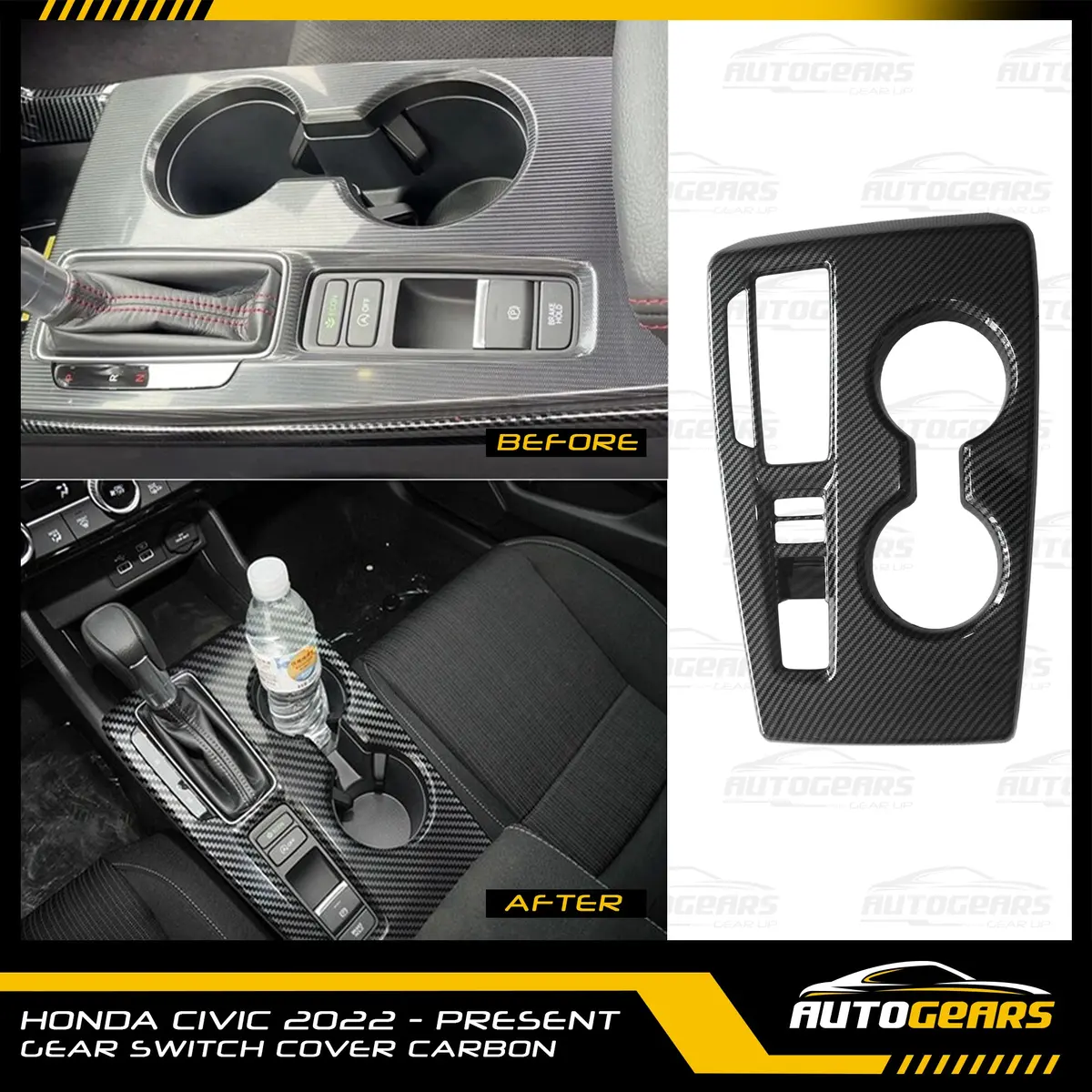 Honda Civic 11Th Gen Fe (2022 - 2024) Gear Switch Cover 1
