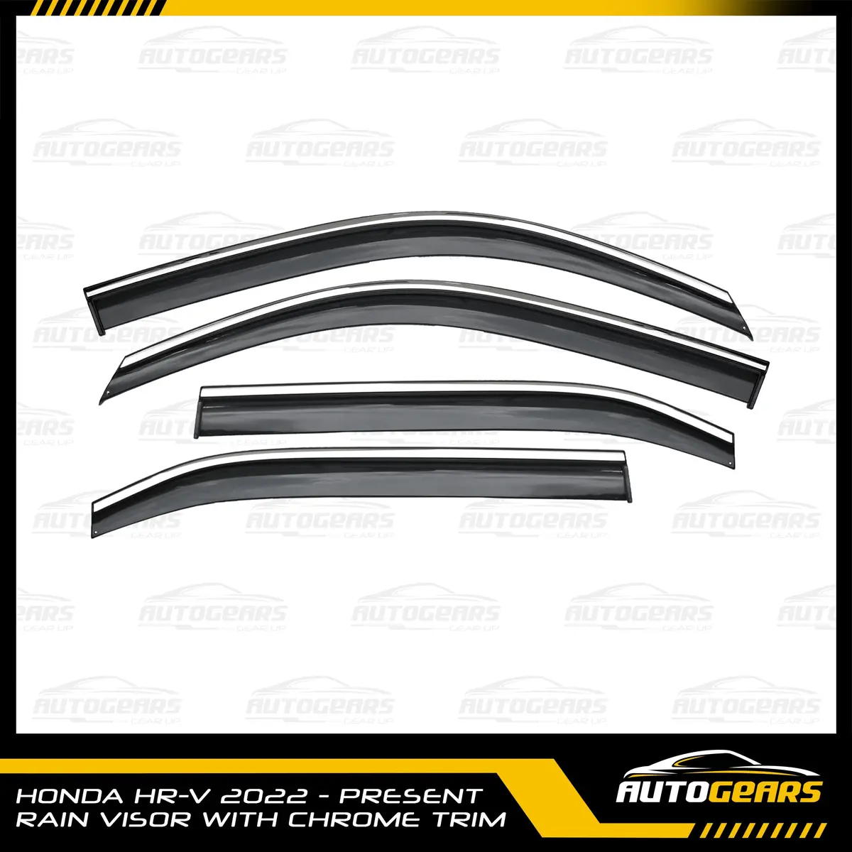 Honda Hrv Hr-V (2022 - 2026) Rain Visor With Chrome Trim 1