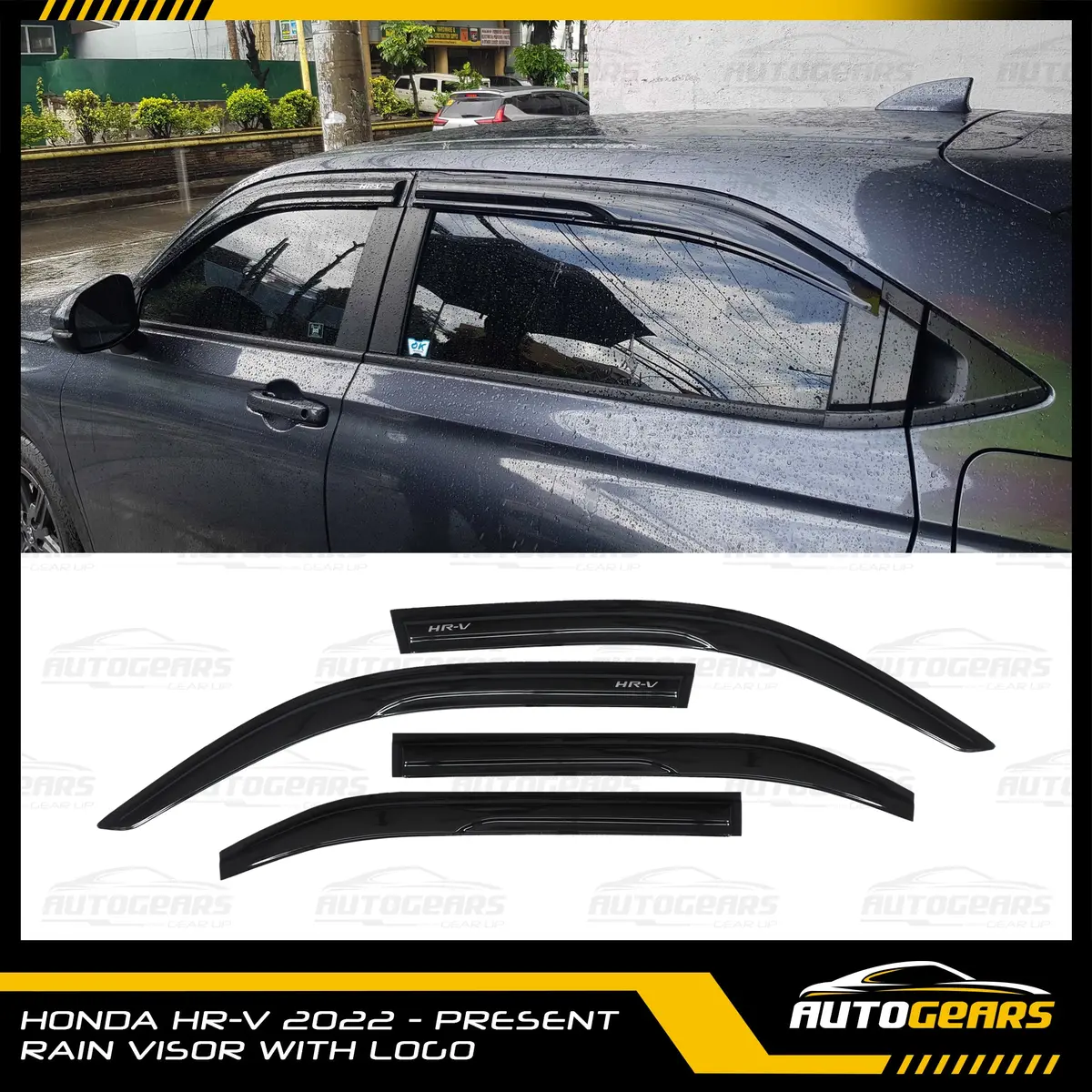 Honda Hrv Hr-V (2022 - 2026) Rain Visor With Logo 1