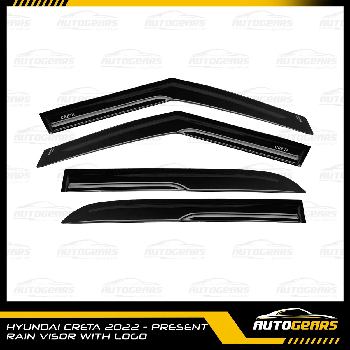 Hyundai Creta (2022 - 2024) Rain Visor With Logo V2 1