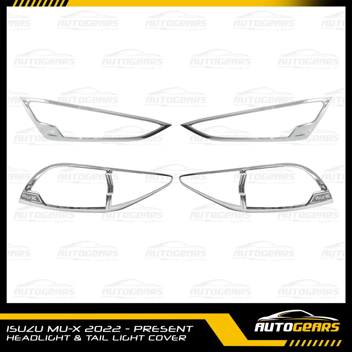 Isuzu Mux Mu-X (2022 - 2024) Headlight Cover & Tail Light Cover Chrome 1