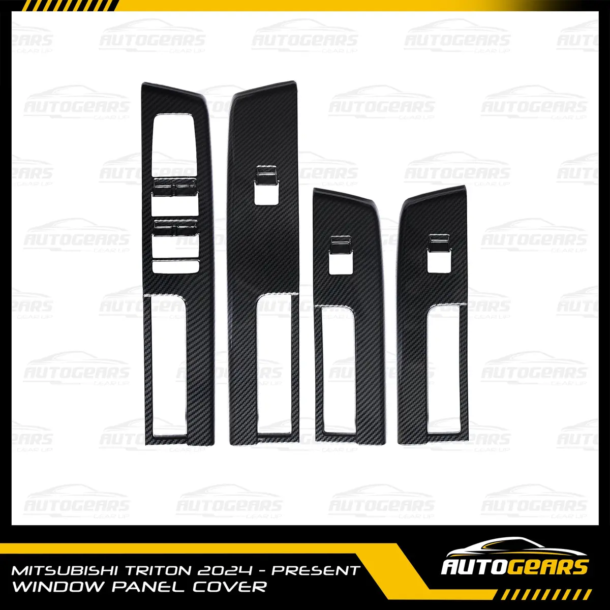Mitsubishi Triton (2024 - 2026) Window Panel Cover Carbon 1