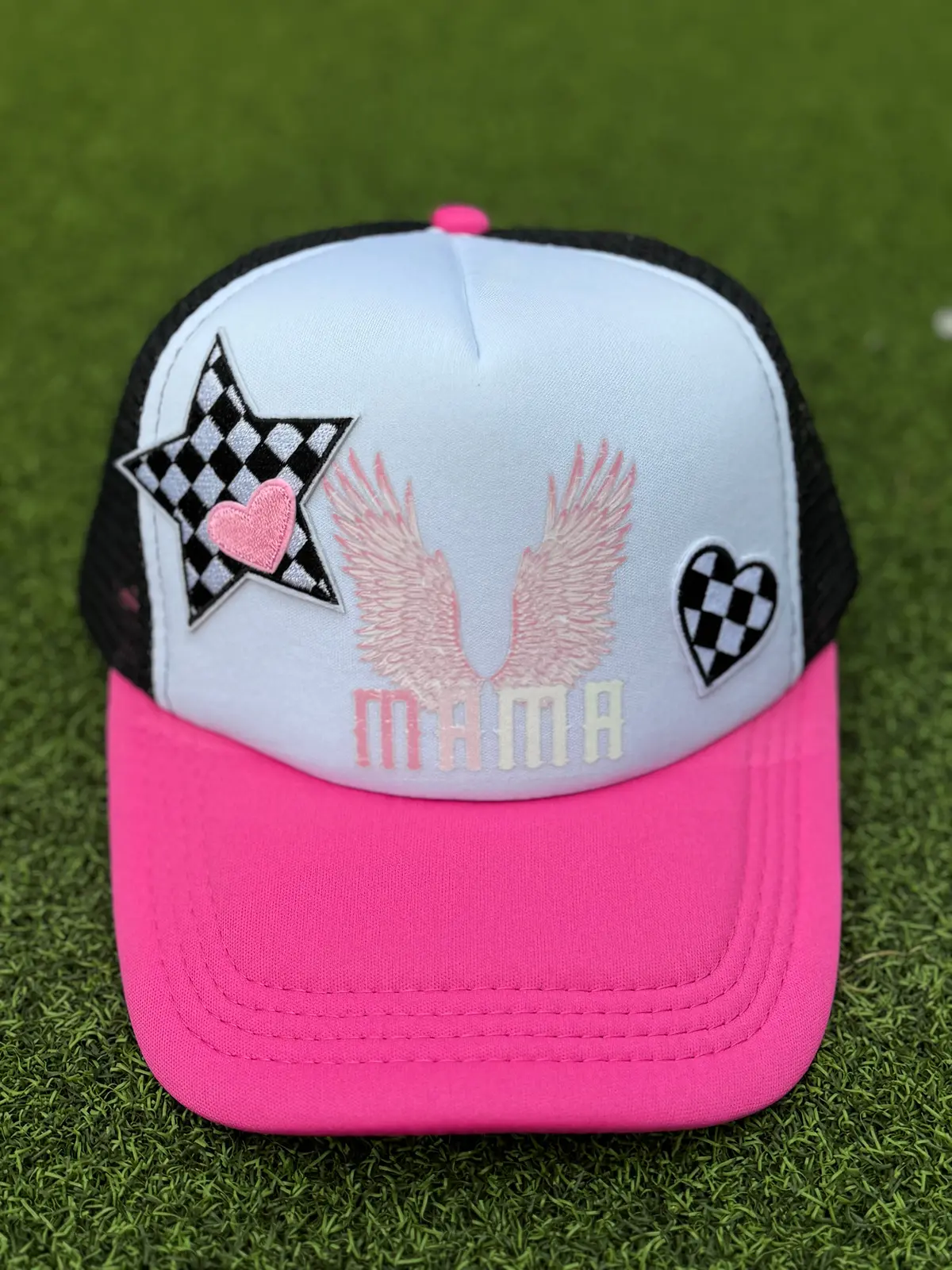 Mama Is An Angel Trucker Hat 1