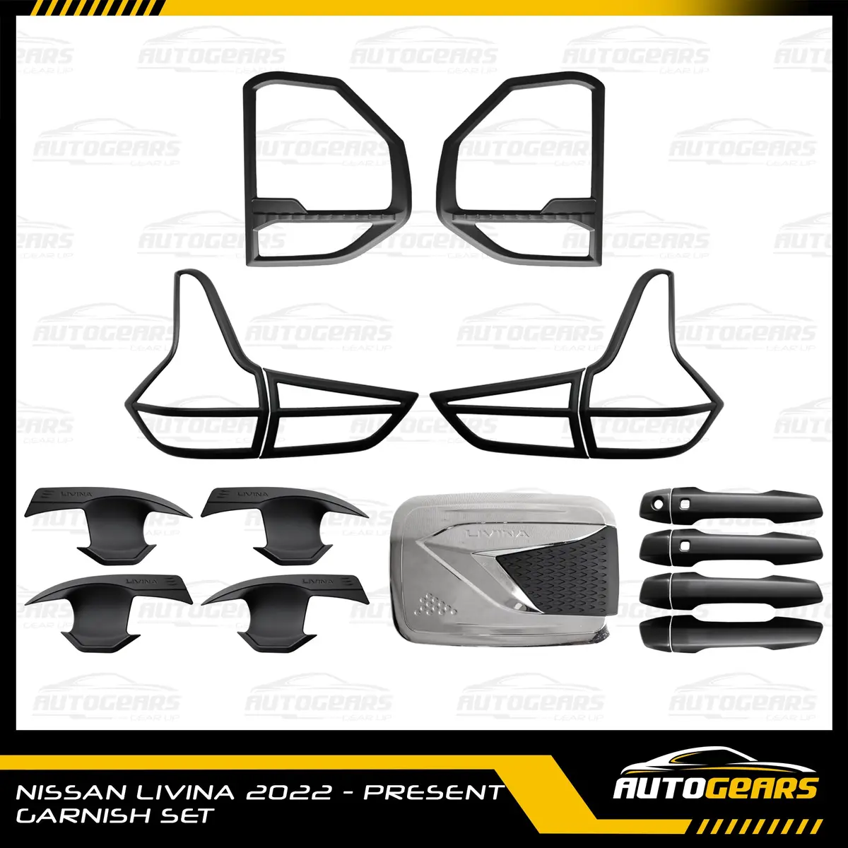 Nissan Livina (2022 - 2026) Matte Black Garnish Set With Sensor Hole 1