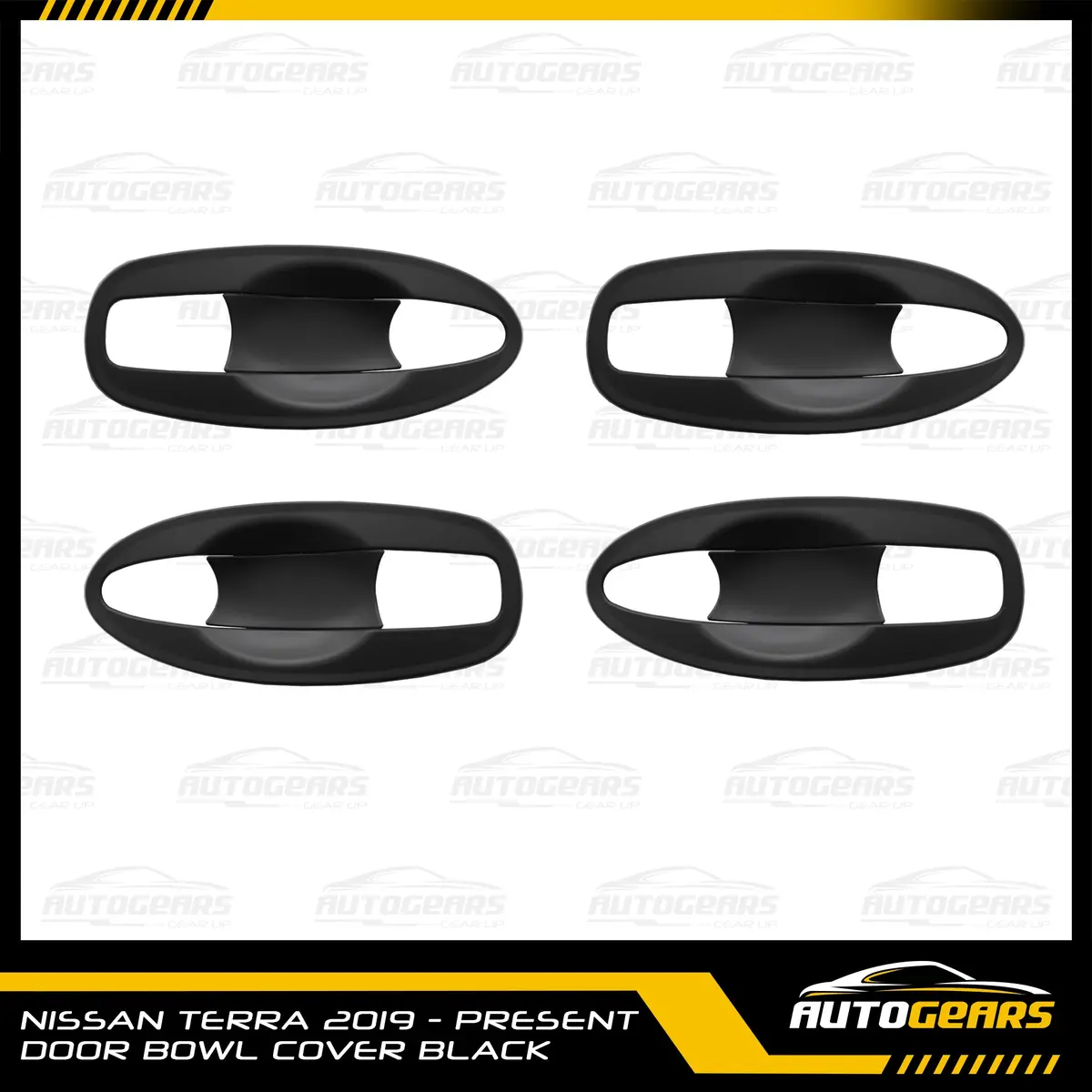 Nissan Terra (2018 - 2026) Door Bowl & Door Handle Cover Black V2 2