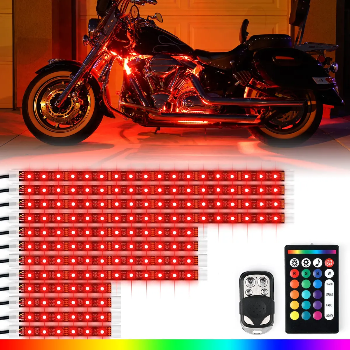 Xprite G1 Moto Series Led Rgb Underbody Glow Kit With Remote Control 1