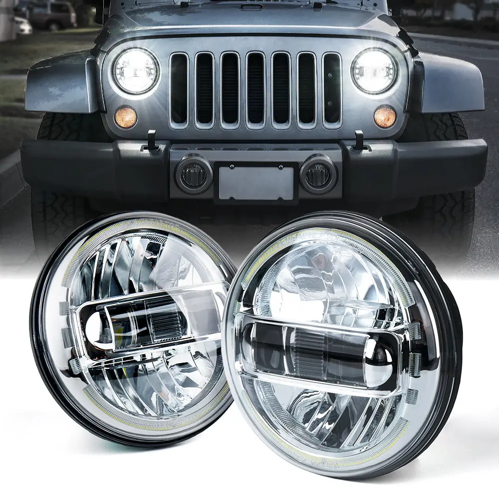 7" Led Halo Headlights For 07-18 Jeep Wrangler | Envision Series 2