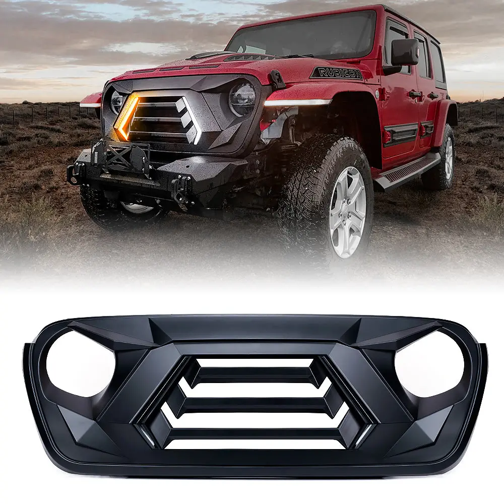 Angry Grille With Turn Signal For Jeep Jl/Jt  | Vader Series 1