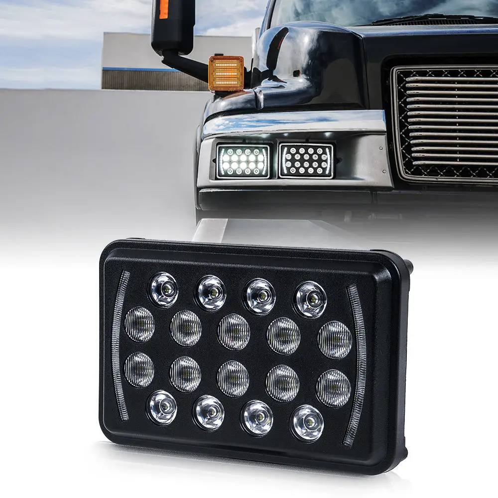 4X6 Led Headlights With High/Low Beam And Drl | Insight Series 1