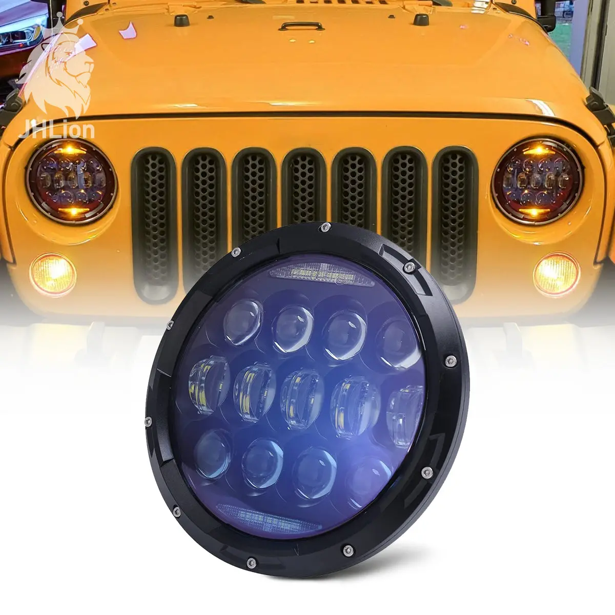 1X Newest 7" 130W Round Led Headlight For Jeep Wrangler Jk Tj Hummer 10000Lm 1