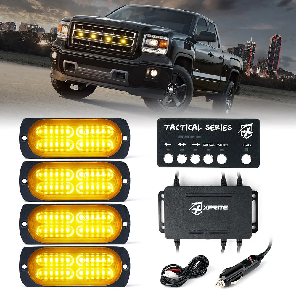 Grille And Surface Mount Light - Set Of 4 | Tactical 24 Series 1