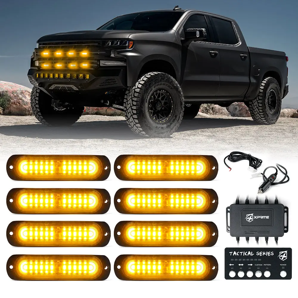 Grille And Surface Mount Light - Set Of 8 | Tactical 12 Series 1