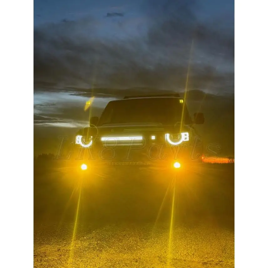 New Defender L663 Yellow Fog Light Kit 1