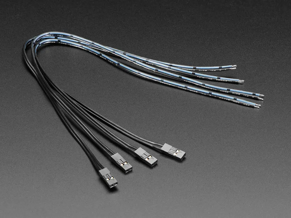 Pig-Tail Cables 0.1" 2-Pin 4 Pack 1