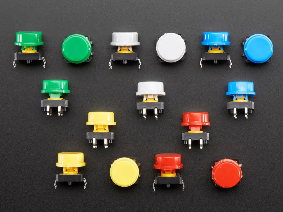 Colorful Round Tactile Button Switch Assortment - 15 Pack 1