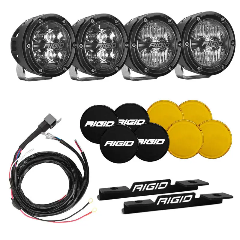 Rigid Industries 2021-2024 Ford Bronco A-Pillar Light Kit With A Set Of 360 Spot And A Set 360 Drive Lights | 46722 1