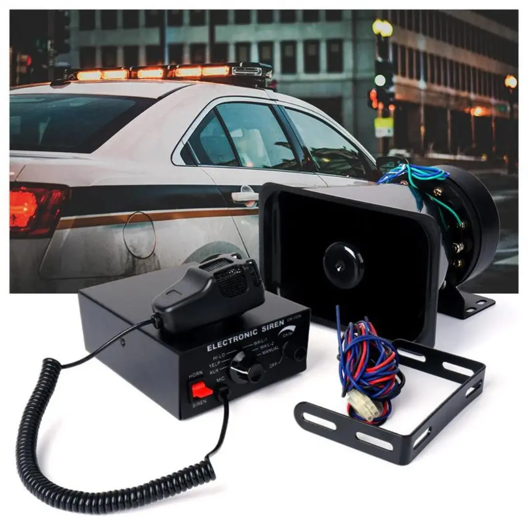 Xprite 100W 7 Tone Pa System Emergency Vehicle Siren Speaker Pa System With Handheld Microphone 1