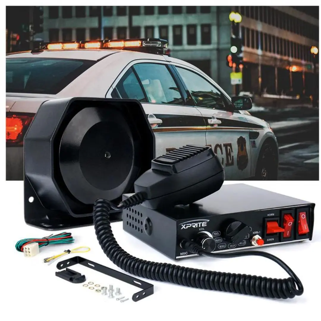200W Police Siren Pa System With Handheld Microphone And Light Control | G4 1