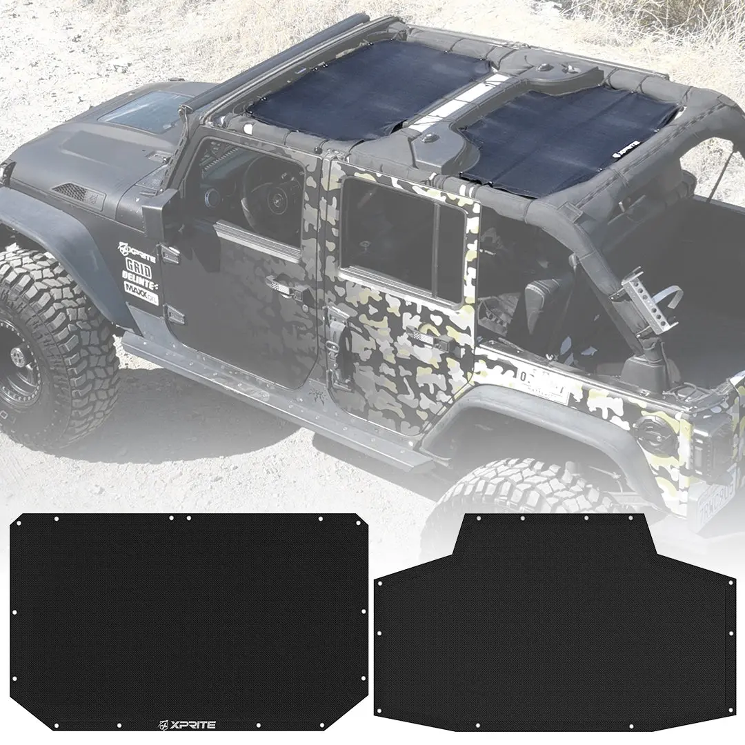 Jeep Jk Sunshade Top With Flag Design 1