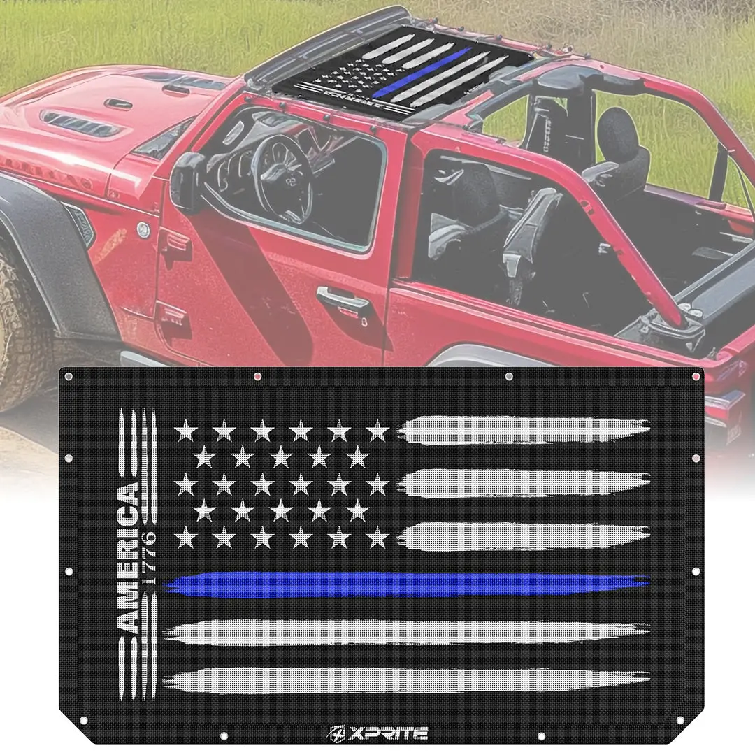 Jeep Sunshade Top With Gadsden Flag Design For Jl Jt 2