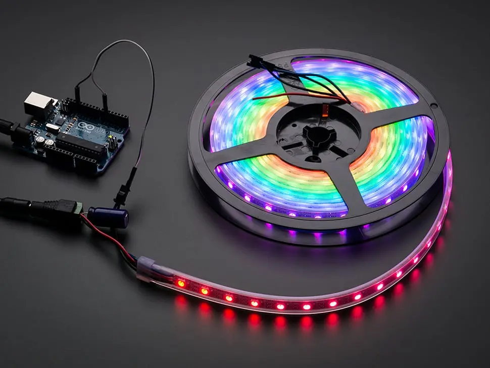Adafruit Neopixel Digital Rgb Led Strip - White 60 Led - White - 4M 1
