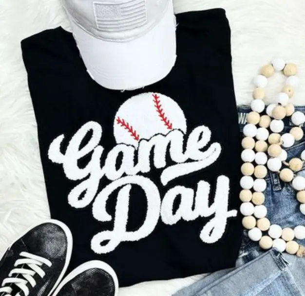 Game Day Baseball Patch Tees & Sweatshirts 7