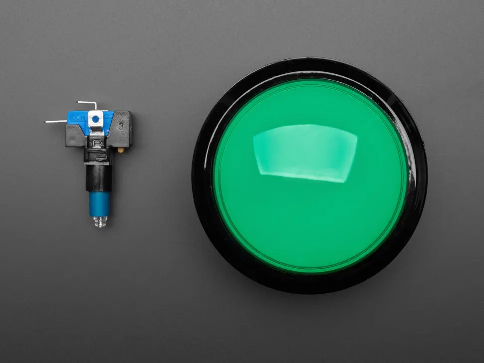 Massive Arcade Button With Led - 100Mm Green 2