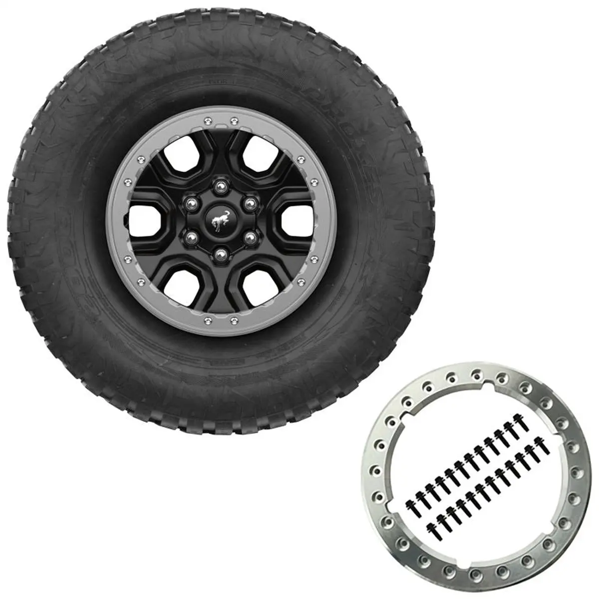 Ford Performance Wheel 17" X 8.5" Sasquatch Beadlock Wheel Kit For 2021+ Ford Bronco | M-1007-Dc17a 1