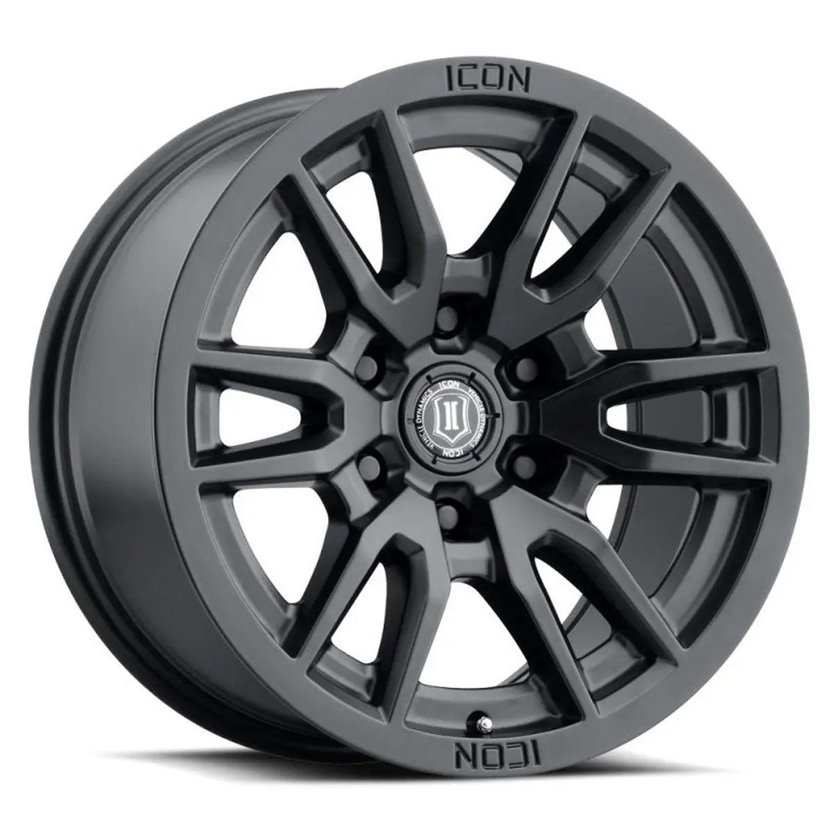 Icon Vector 6 17X8.5 6X5.5 0Mm Offset 4.75In Bs 106.1Mm Bore Satin Black Wheel 1