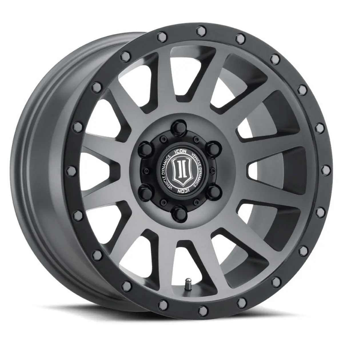 Icon Compression 17X8.5 6X5.5 0Mm Offset 4.75In Bs 106.1Mm Bore Titanium Wheel 1