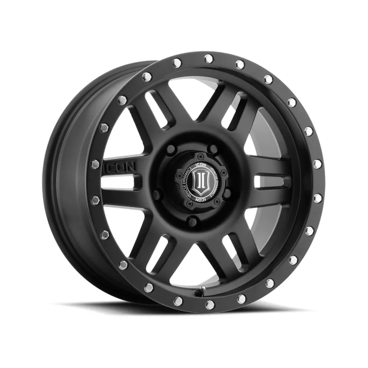 Icon Six Speed 17X8.5 6X5.5 0Mm Offset 4.75In Bs 108Mm Bore Satin Black Wheel 1