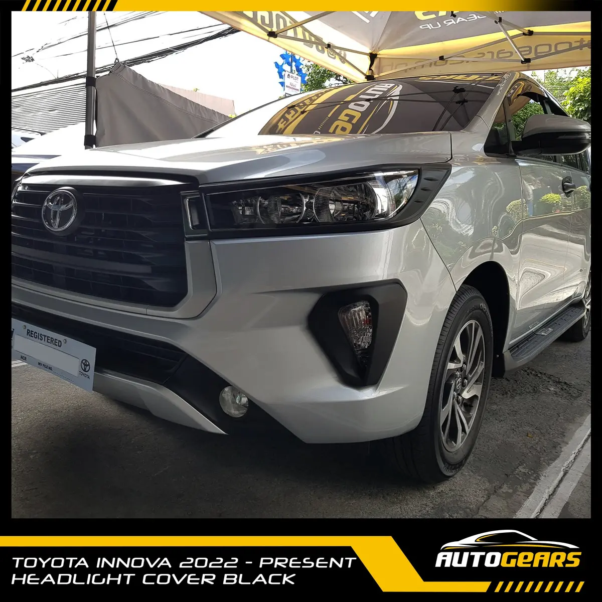 Toyota Innova (2016 - 2026) Headlight & Tail Light Cover Black 1