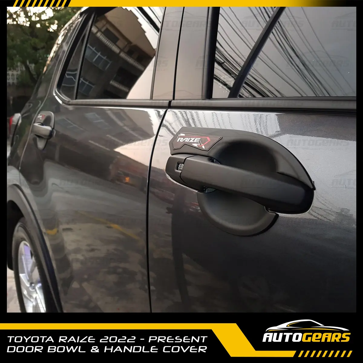 Toyota Raize (2022 - 2026) Door Bowl & Door Handle Cover Set Black V2 1