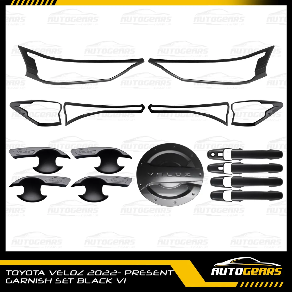 Toyota Veloz (2022 - 2026) Matte Black Garnish Set 1