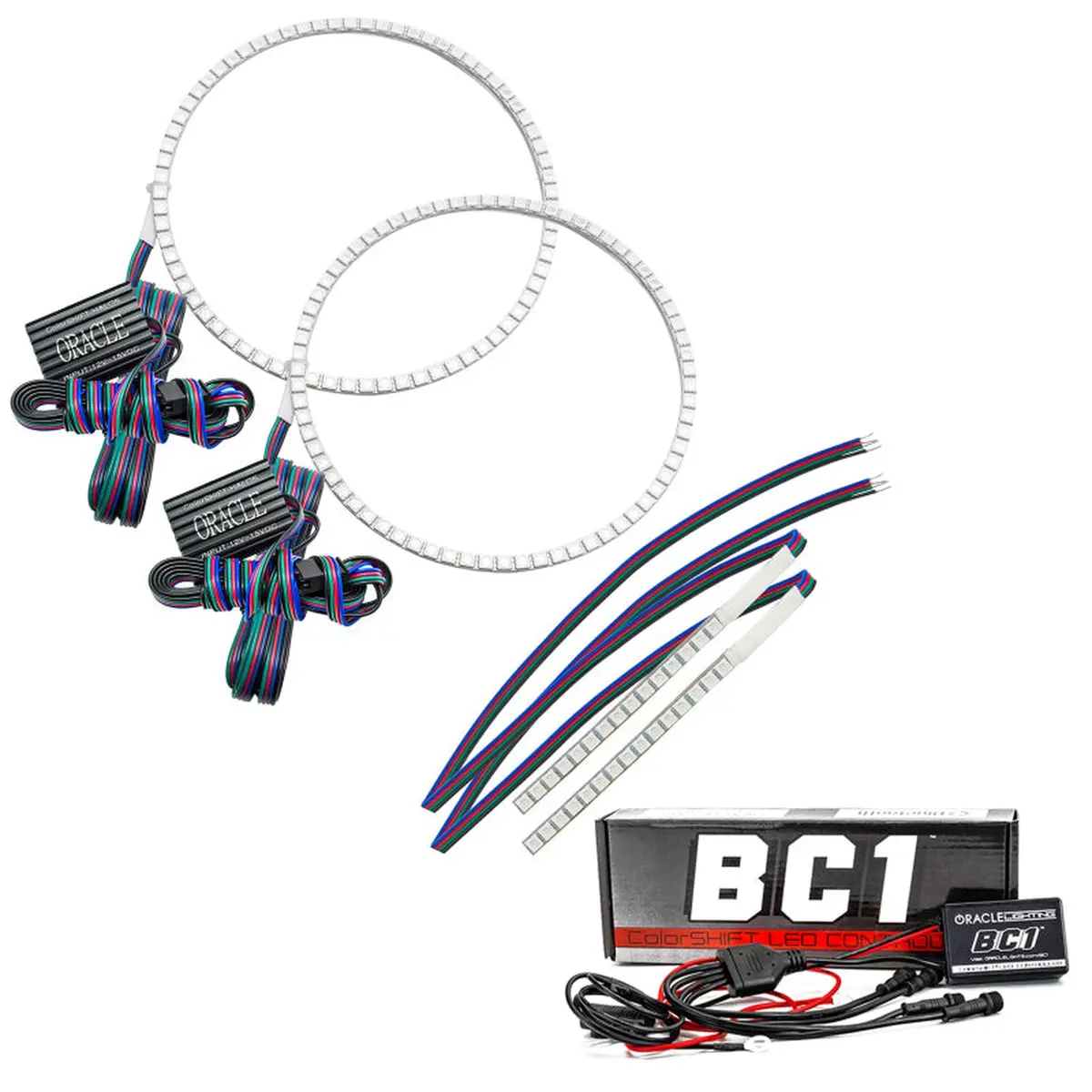 Oracle Headlight Halo Kit W/Drl Bar - Base Headlights Colorshift -W/Bc1 Controller For 2021+ Ford Bronco 1