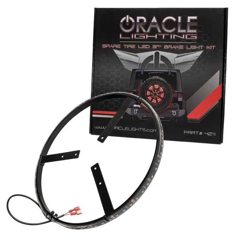 Oracle Red Led Illuminated Spare Tire Wheel Ring Third Brake Light For 2021+ Ford Bronco | 4211-003 1