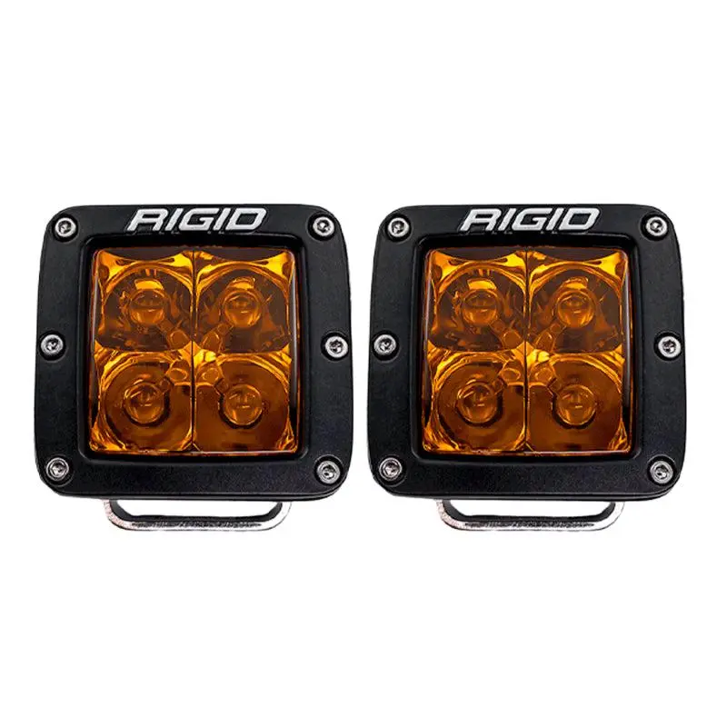 Rigid Industries D-Series Spot W/ Amber Pro Lens (Pair) 1