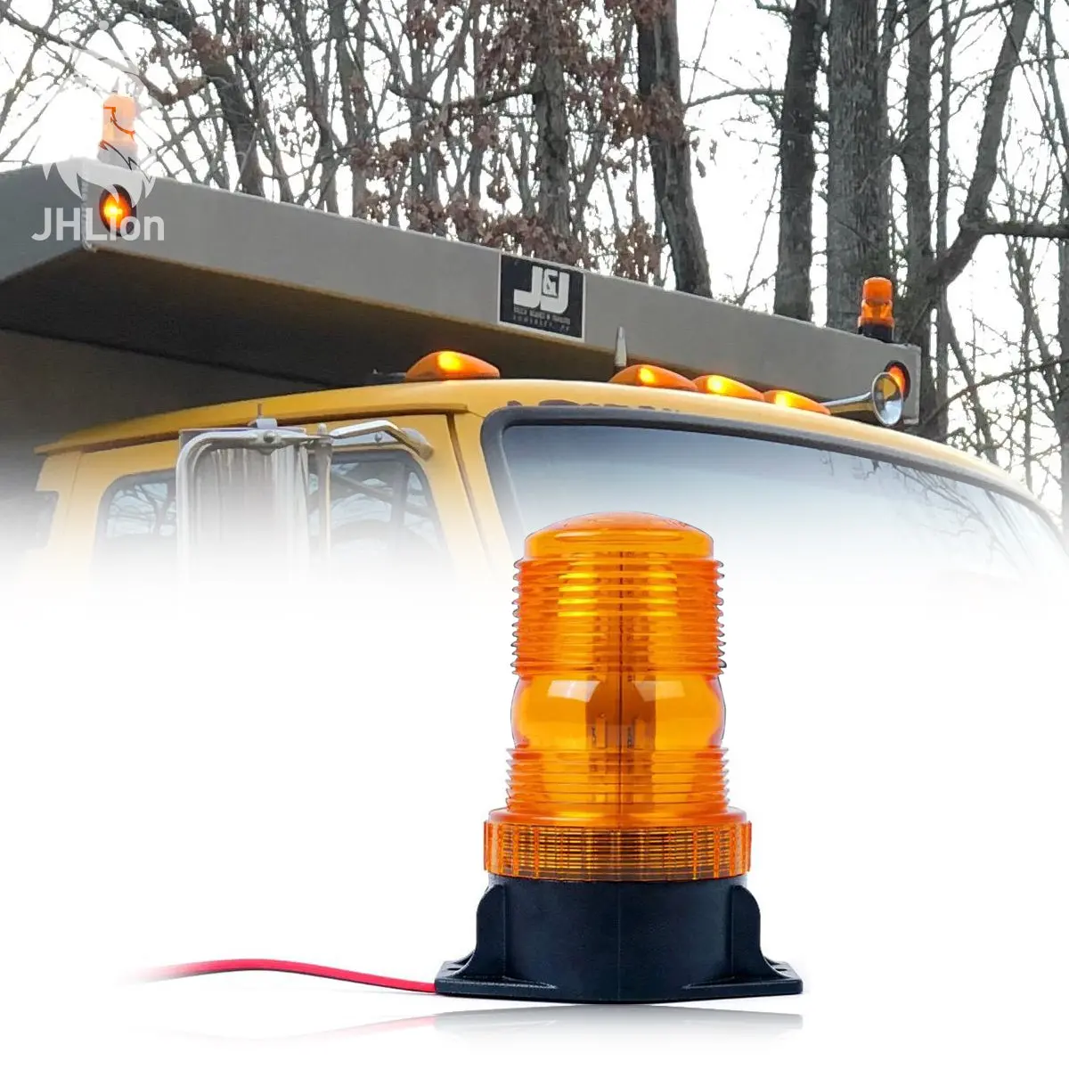 30 Led Amber/Yellow 15W Emergency Warning Flashing Safety Strobe Beacon Light 1