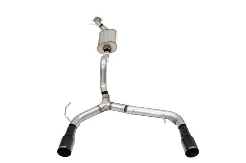 Corsa 2.75In Cat-Back Dual Rear Exhaust W/ 4In Straight-Cut Black Tips For 2021+ Ford Bronco 2.3L 2-Door 1