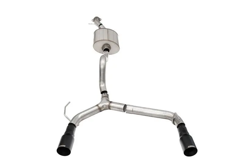 Corsa 21-22 Ford Bronco 2.7L 2-Door 2.75In Cat-Back Dual Rear Exhaust W/ 4In Straight-Cut Black Tips 1
