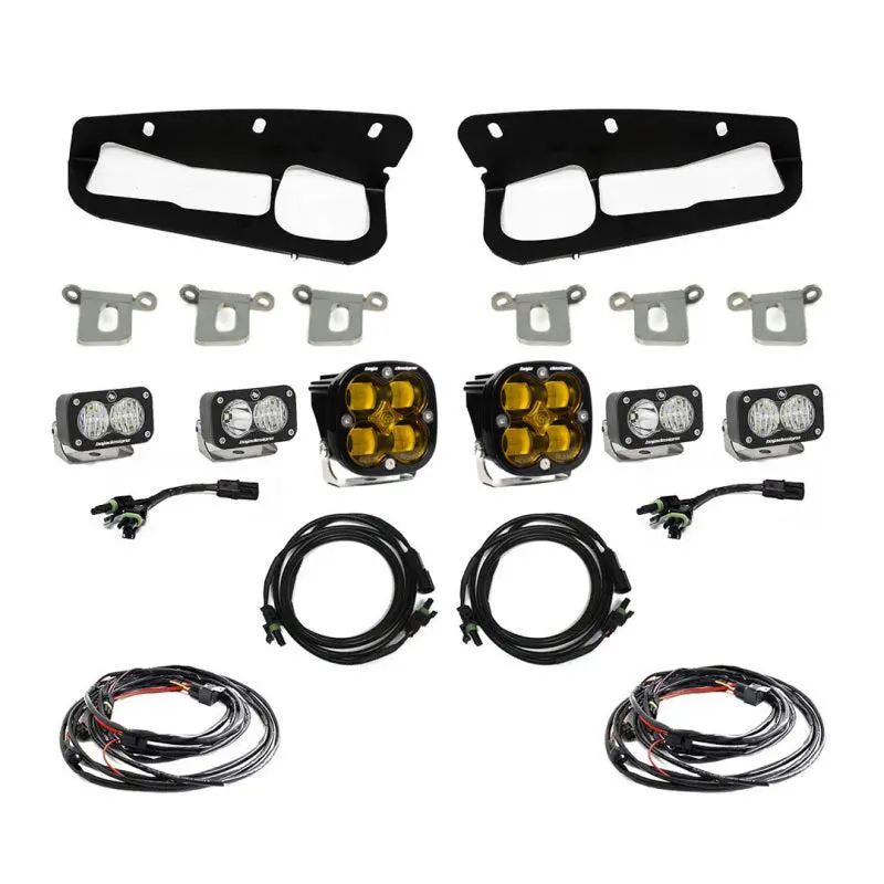 Baja Designs 2021+ Ford Bronco W/ Modular Bumper Amber Sae Fog Pocket Kit | 447762 1