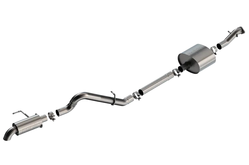 Borla 2.7L T-304 Stainless Steel Cat-Back Touring High Clearance Exhaust - Brushed For 2021+ Ford Bronco | 140901 1