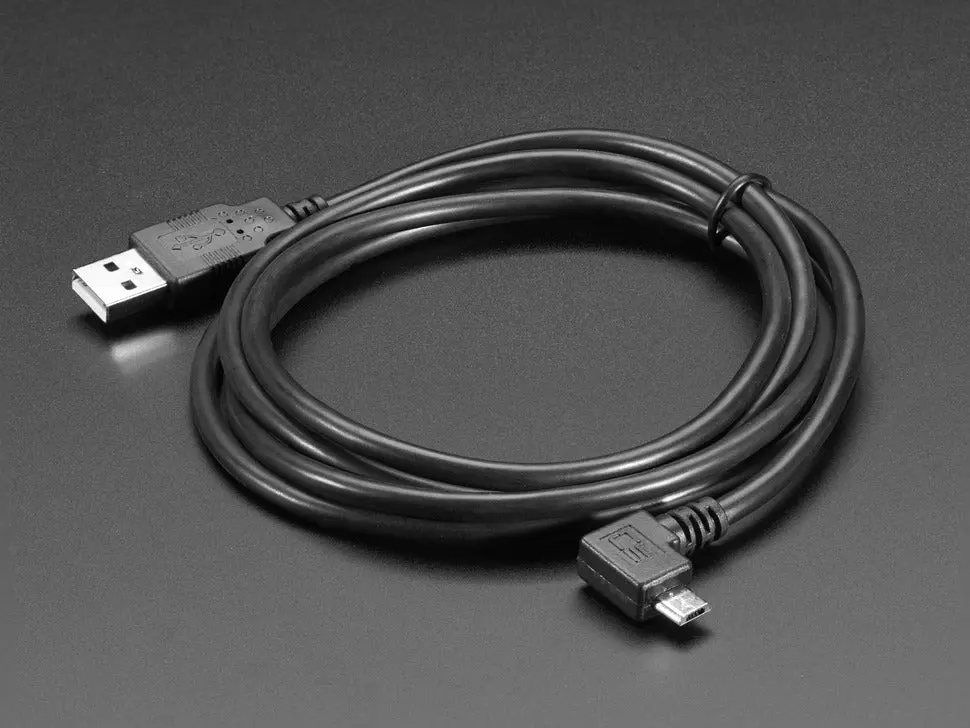 Right Angle Usb Cable - A To Microb 1